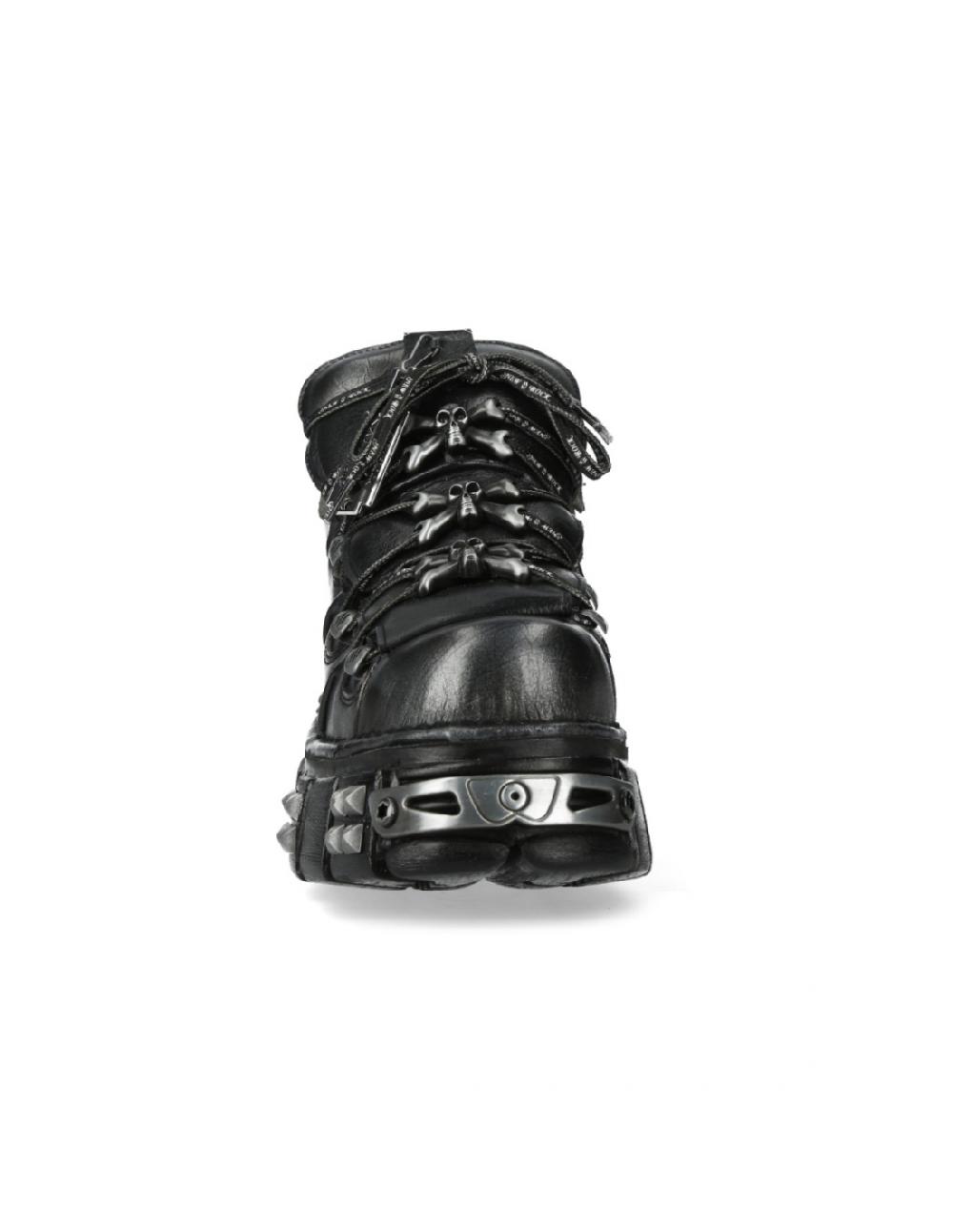 new rock ANKLE BOOT BLACK TOWER WITH LACES M-106PHSC-V2 Precio ultrabajo