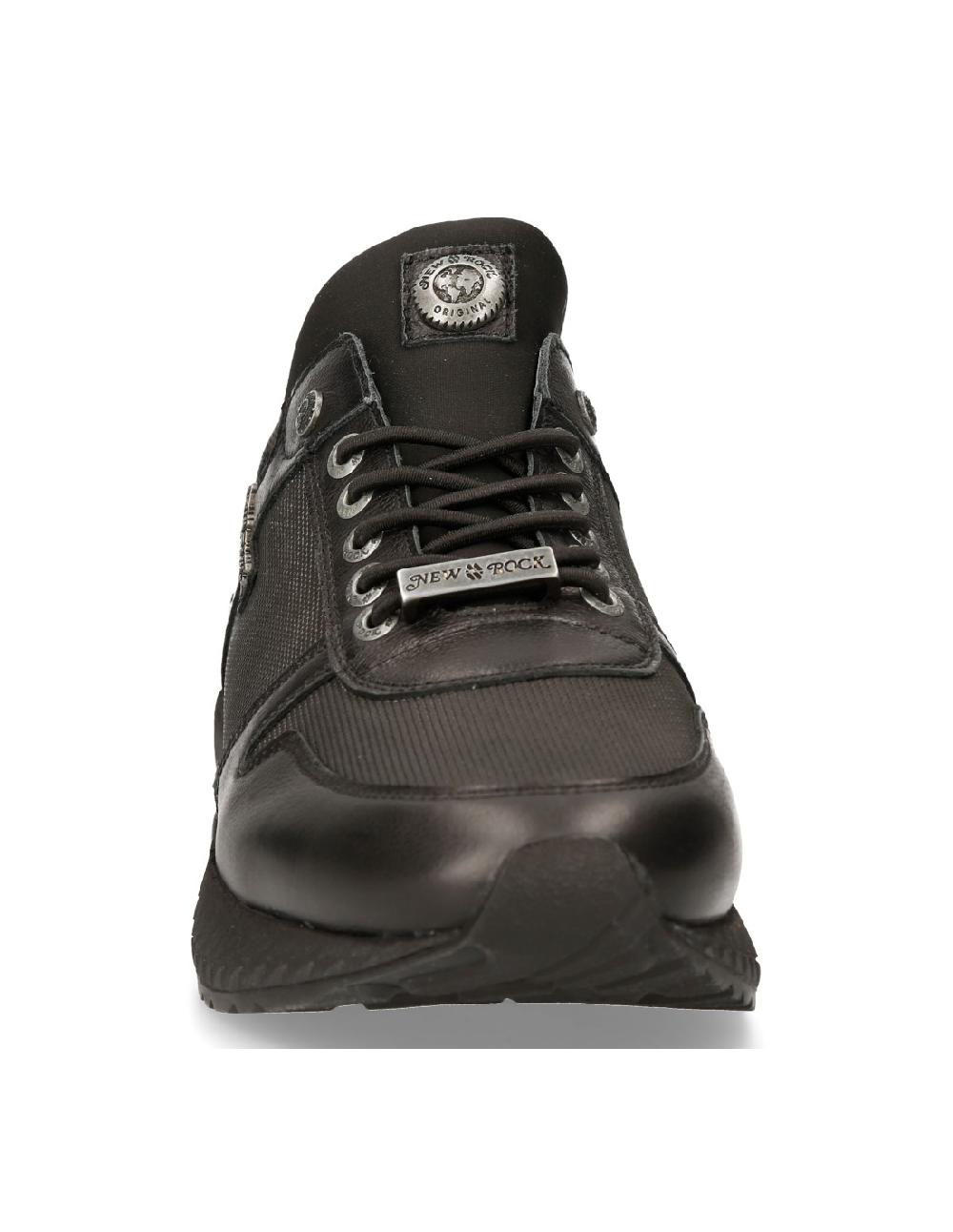 new rock SHOE BLACK CHRONO WITH LACES M-CHRONO002-C14 Promoción por tiempo limitado