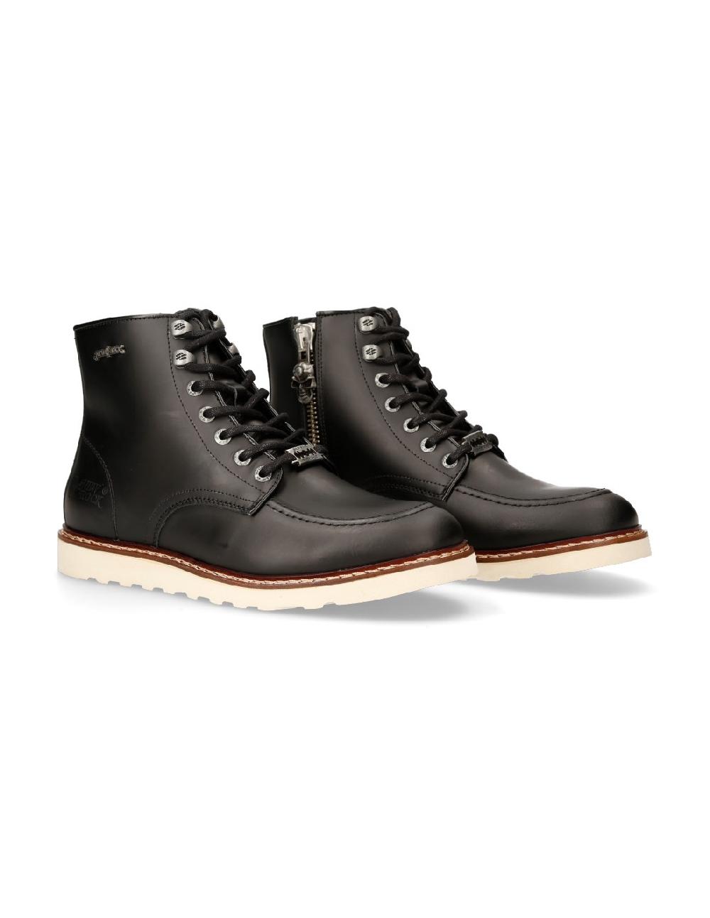 new rock ANKLE BOOT BLACK WING M-WING001-S1