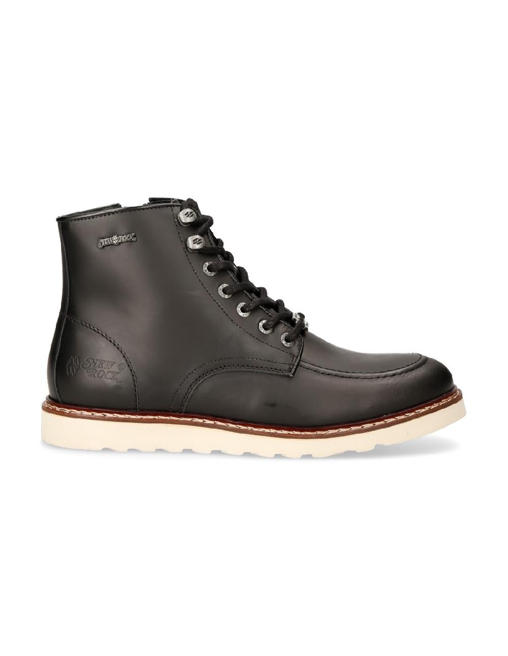 new rock ANKLE BOOT BLACK WING M-WING001-S1 Solo queda un día