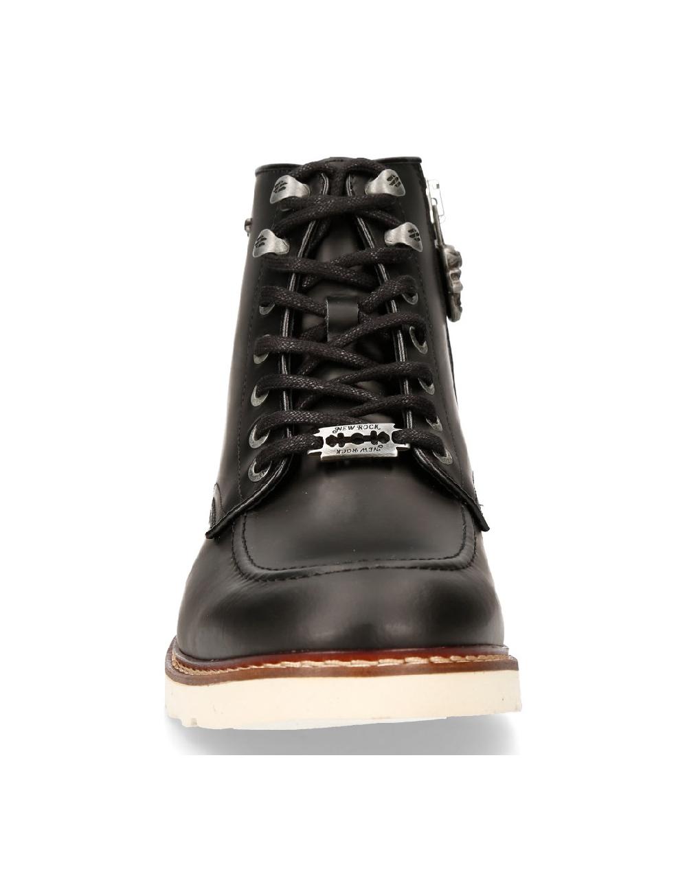 new rock ANKLE BOOT BLACK WING M-WING001-S1 Solo queda un día