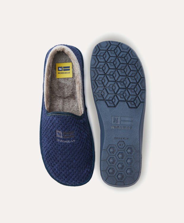 nordikas ZAPATILLAS DE CASA HOMBRE ANDES MARINO Libre de impuestos