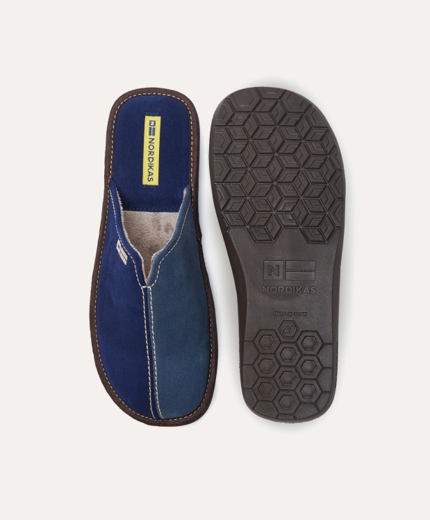 nordikas ZAPATILLAS DE CASA HOMBRE AFELPADO INDICO Outlet