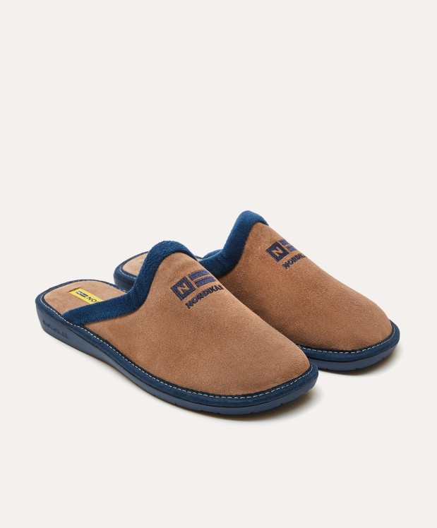 nordikas ZAPATILLAS DE CASA HOMBRE AFELPADO PIEDRA Outlet online