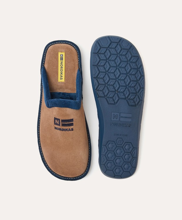 nordikas ZAPATILLAS DE CASA HOMBRE AFELPADO PIEDRA Outlet online