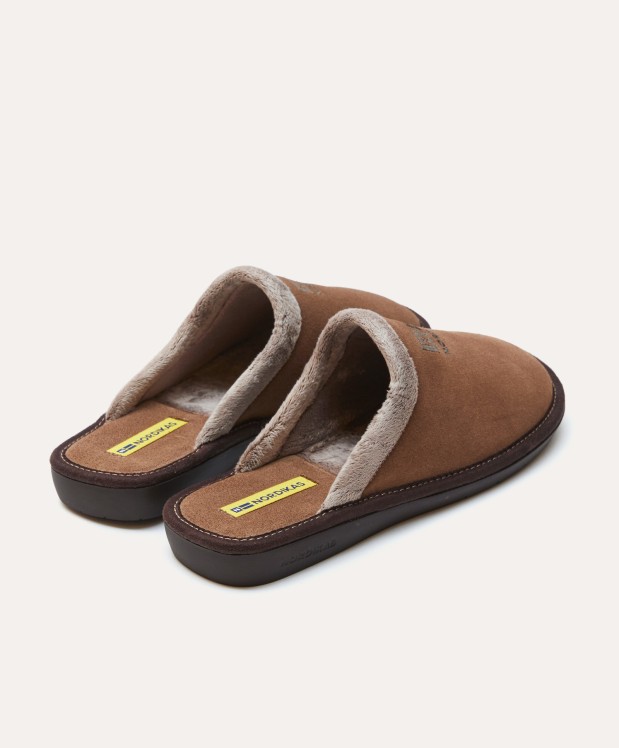 nordikas ZAPATILLAS DE CASA HOMBRE AFELPADO PIEDRA Venta caliente