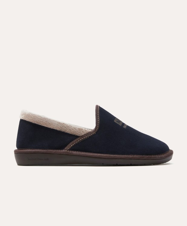 nordikas ZAPATILLAS DE CASA HOMBRE AFELPADO MARINO Gran oferta