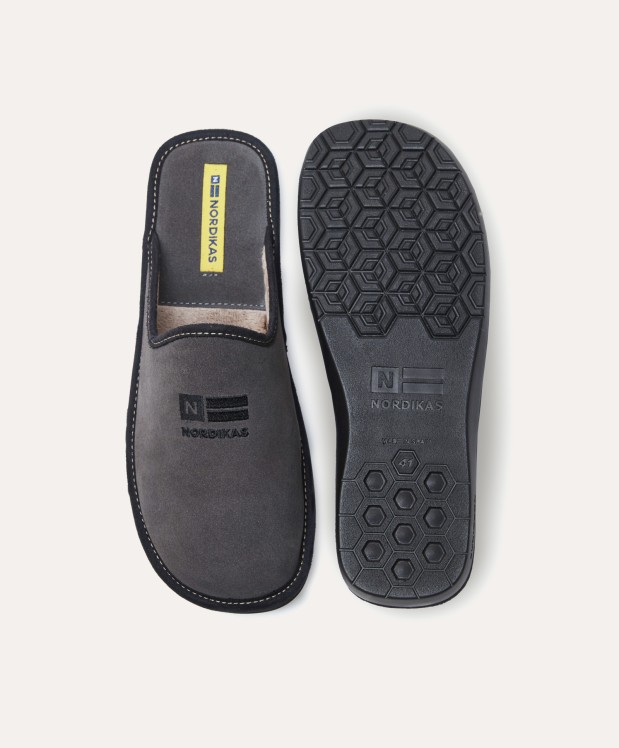 nordikas ZAPATILLAS DE CASA HOMBRE AFELPADO GRIS Tienda