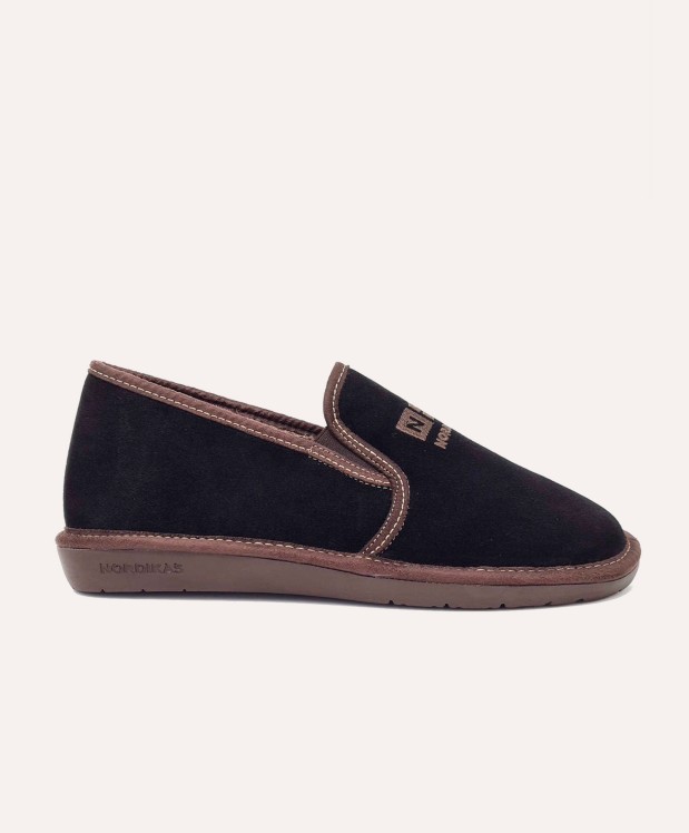 nordikas ZAPATILLAS DE CASA HOMBRE AFELPADO NEGRO Rebajas top