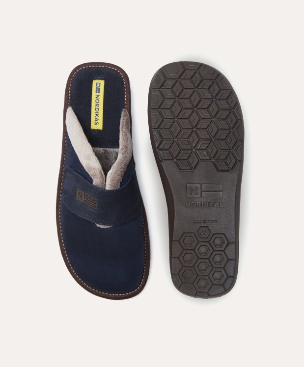 nordikas ZAPATILLAS DE CASA HOMBRE AFELPADO MARINO Envío gratis