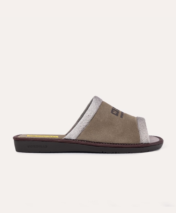 nordikas ZAPATILLAS DE CASA HOMBRE AFELPADO PIEDRA