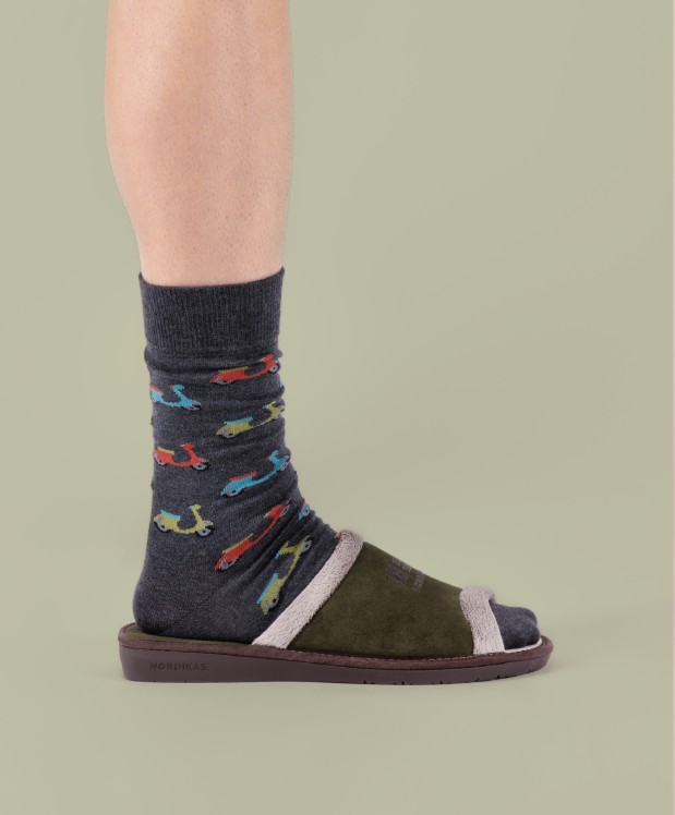 nordikas ZAPATILLAS DE CASA HOMBRE AFELPADO KAKI Grandes descuentos