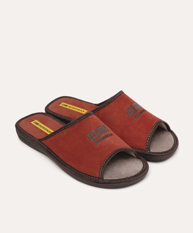nordikas ZAPATILLAS DE CASA HOMBRE AFELPADO TEJA Liquidación