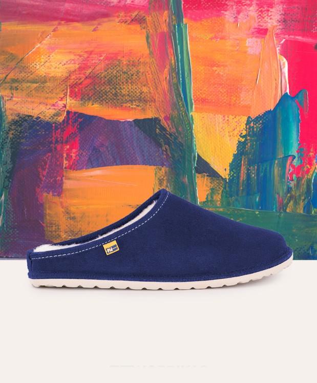 nordikas ZAPATILLAS DE CASA HOMBRE AFELPADO INDICO Rebajas baratas