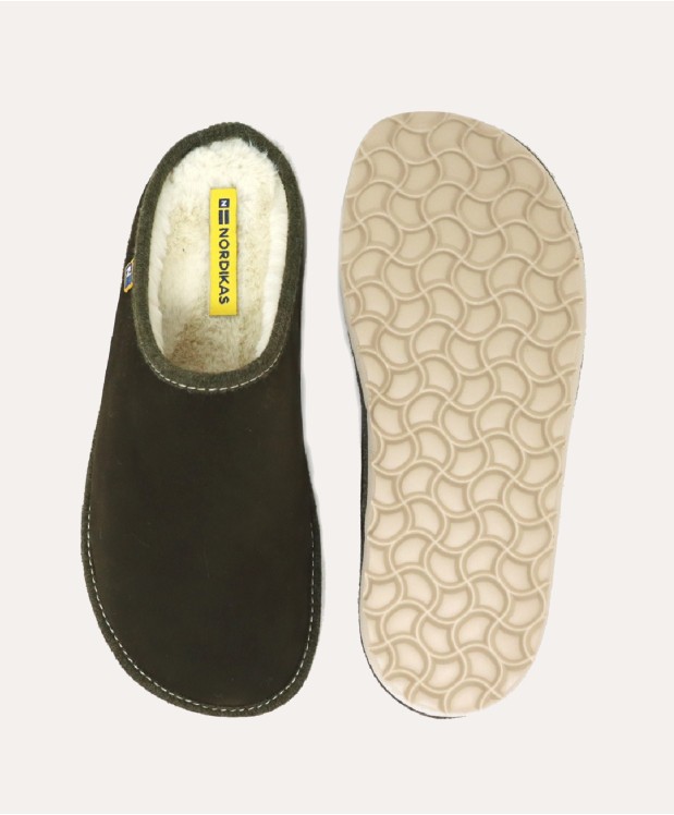 nordikas ZAPATILLAS DE CASA HOMBRE AFELPADO KAKI Tienda