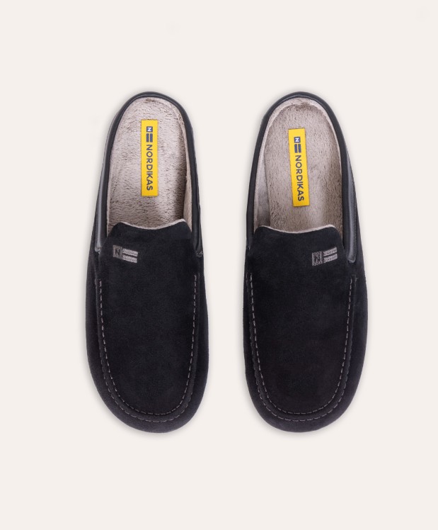 nordikas ZAPATILLAS DE CASA HOMBRE AFELPADO NEGRO DUBLIN NEGRO Grandes descuentos