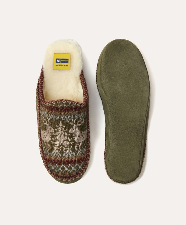nordikas ZAPATILLAS DE CASA HOMBRE CIERVO MUSGO En oferta