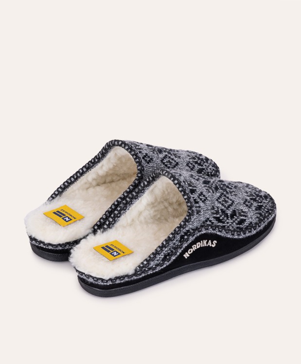 nordikas ZAPATILLAS DE CASA HOMBRE SNOW NEGRO Oferta exclusiva
