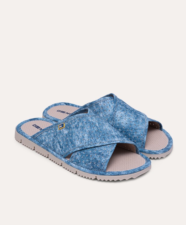 nordikas ZAPATILLAS DE CASA HOMBRE VAQUERO AZUL En línea