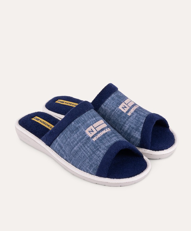 nordikas ZAPATILLAS DE CASA HOMBRE TEJANO AZUL En oferta