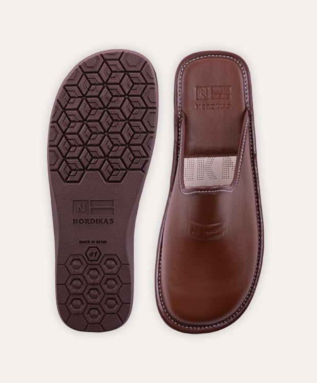 nordikas ZAPATILLAS DE CASA HOMBRE DUBLIN CUERO Oferta especial de fábrica
