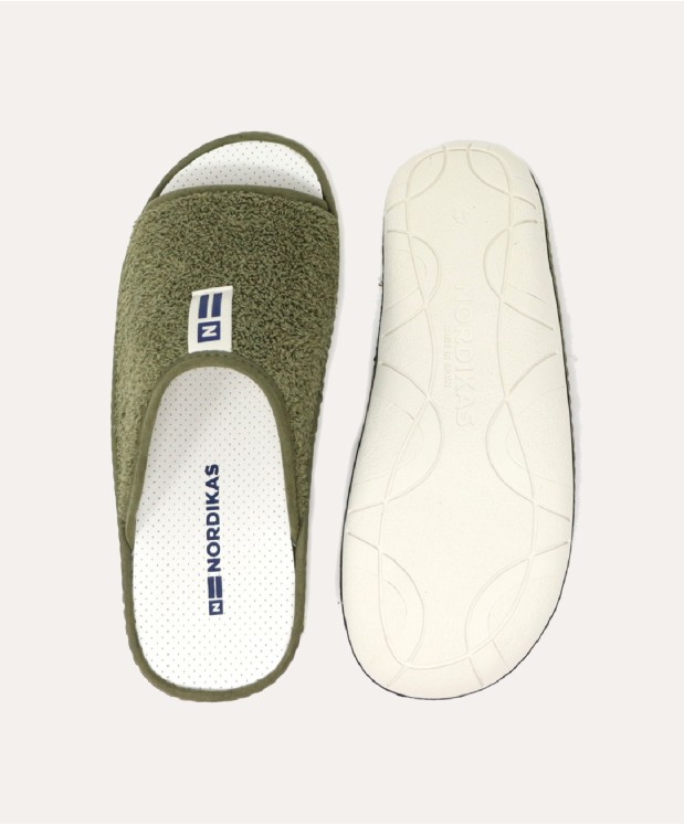 nordikas ZAPATILLAS DE CASA HOMBRE RIZO KAKI Grandes descuentos