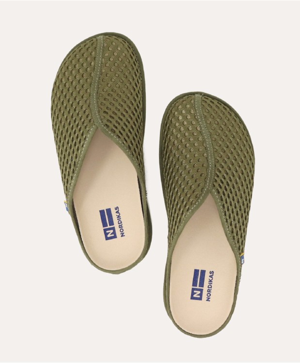 nordikas ZAPATILLAS DE CASA HOMBRE OVALO KAKI Oferta exclusiva