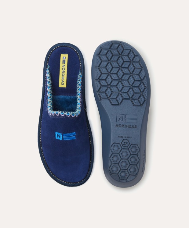 nordikas ZAPATILLAS DE CASA MUJER AFELPADO INDICO Grandes ahorros