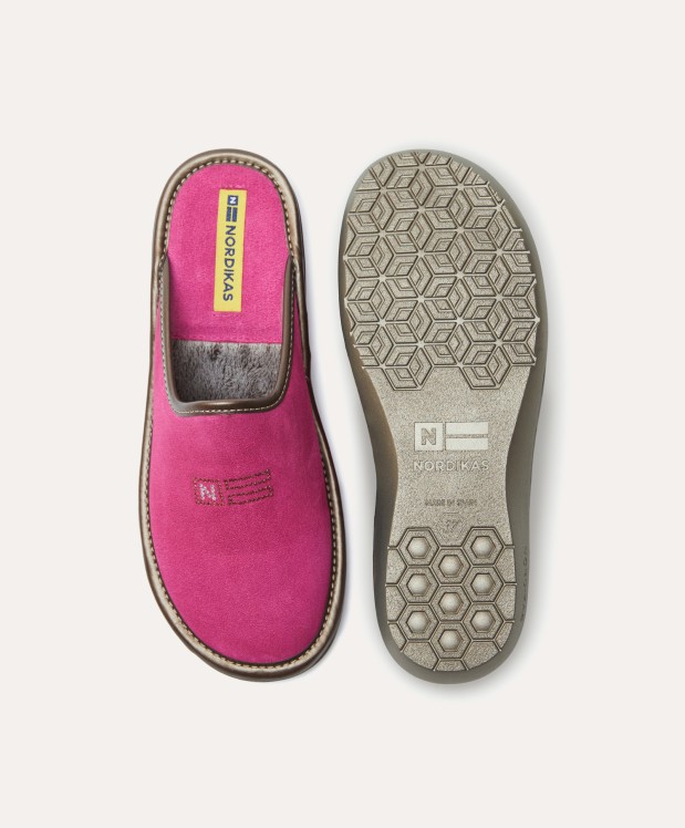 nordikas ZAPATILLAS DE CASA MUJER AFELPADO FRESA Precio ultrabajo