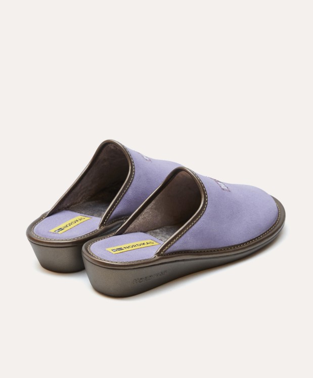 nordikas ZAPATILLAS DE CASA MUJER AFELPADO LILA Devoluciones gratuitas