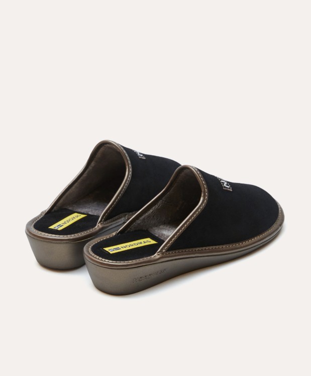 nordikas ZAPATILLAS DE CASA MUJER AFELPADO NEGRO 2025