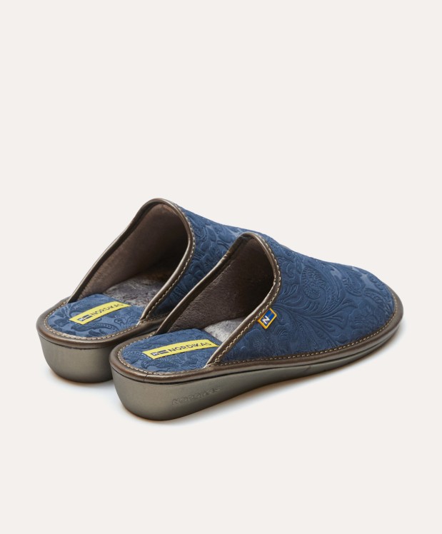 nordikas ZAPATILLAS DE CASA MUJER PIEL DAMASCO JEANS Outlet online
