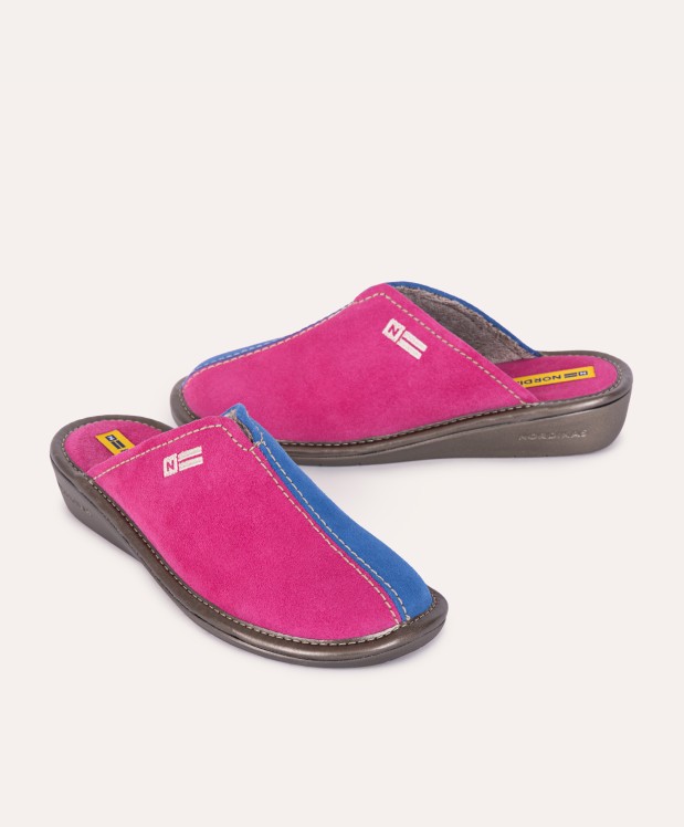 nordikas ZAPATILLAS DE CASA MUJER AFELPADO FRESA ZAFIRO Venta caliente