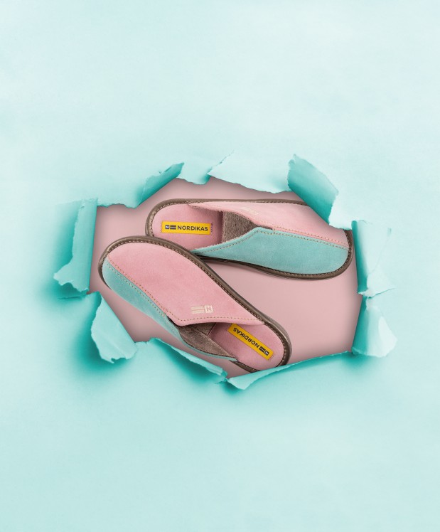 nordikas ZAPATILLAS DE CASA MUJER AFELPADO ROSA MENTA En oferta