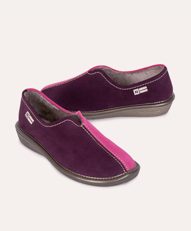 nordikas ZAPATILLAS DE CASA MUJER AFELPADO MORADO FRESA Gran oferta