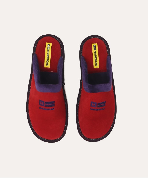 nordikas ZAPATILLAS DE CASA MUJER AFELPADO CEREZA Liquidación