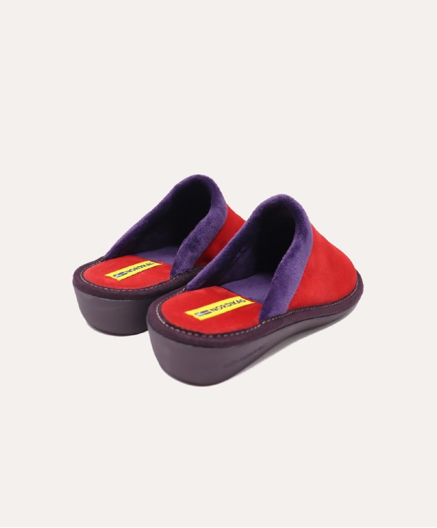 nordikas ZAPATILLAS DE CASA MUJER AFELPADO CEREZA Liquidación