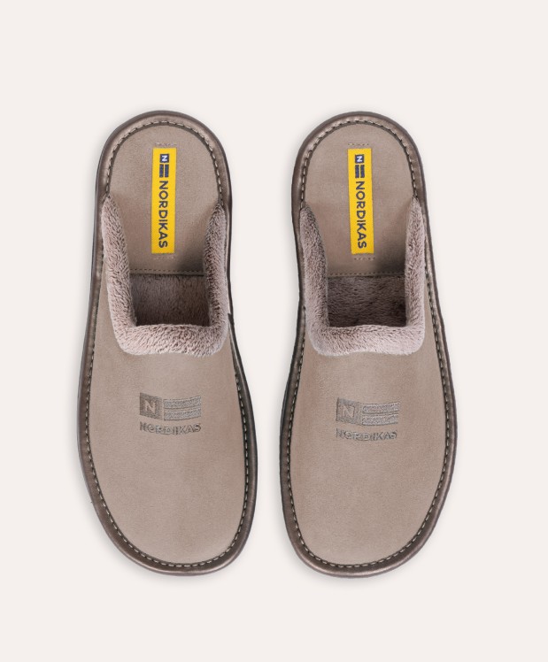 nordikas ZAPATILLAS DE CASA MUJER AFELPADO PIEDRA Último día