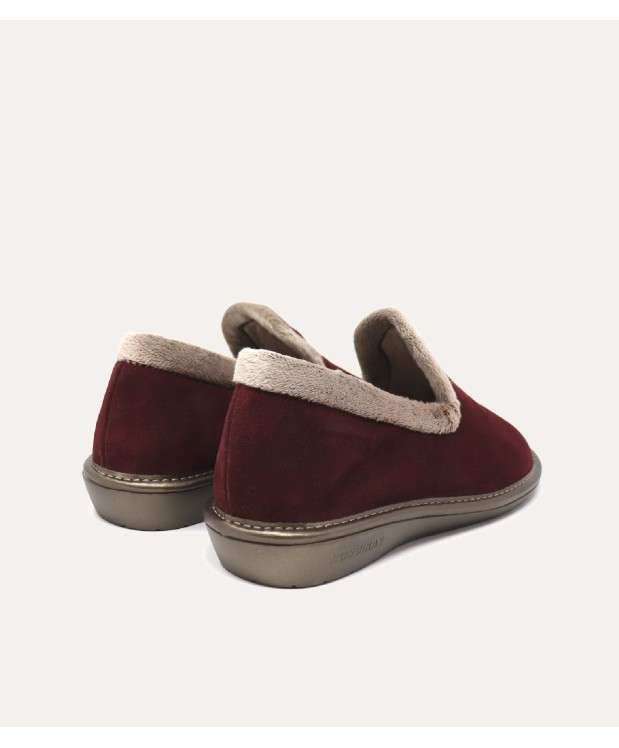 nordikas ZAPATILLAS DE CASA MUJER AFELPADO BURDEOS Grandes descuentos