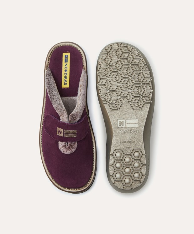 nordikas ZAPATILLAS DE CASA MUJER AFELPADO MORADO Tienda de fábrica