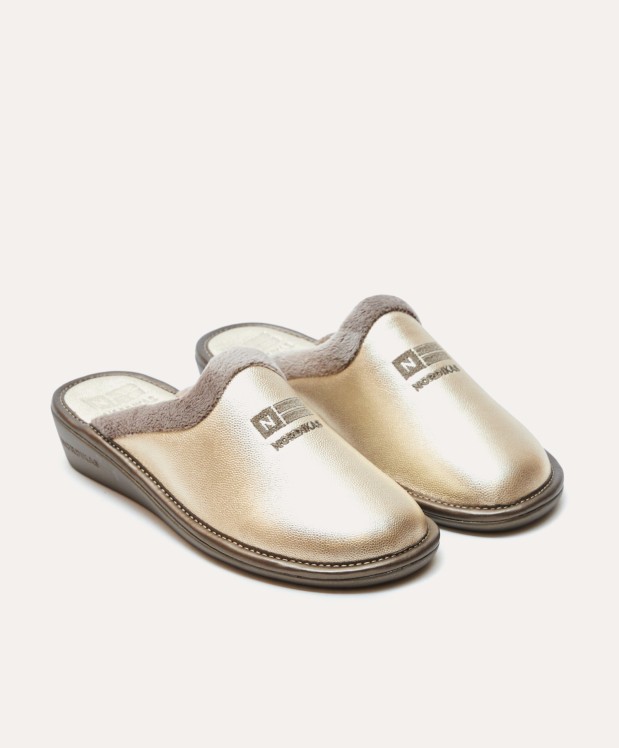 nordikas ZAPATILLAS DE CASA MUJER METALIC PLATINO Ofertas de temporada