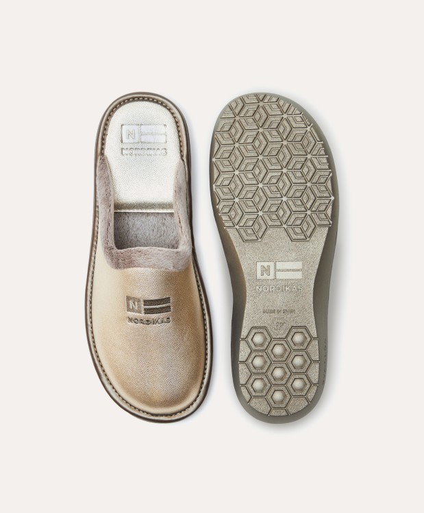 nordikas ZAPATILLAS DE CASA MUJER METALIC PLATINO Ofertas de temporada