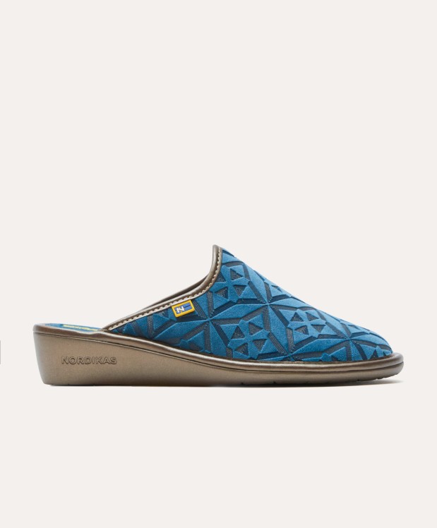 nordikas ZAPATILLAS DE CASA MUJER TERCIOPELO DENIM Tienda