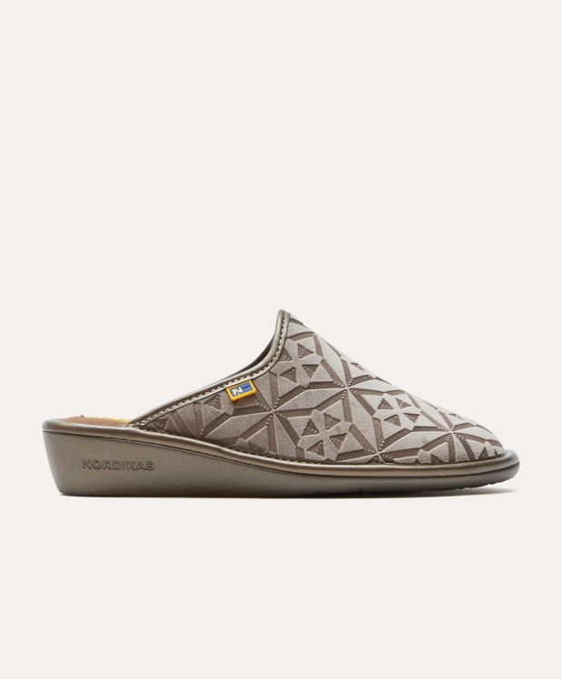 nordikas ZAPATILLAS DE CASA MUJER TERCIOPELO TAUPE Liquidación