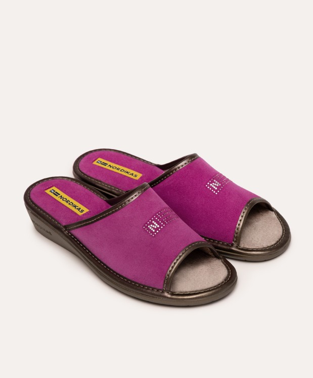 nordikas ZAPATILLAS DE CASA MUJER AFELPADO FRESA ÚLTIMAS EDICIONES