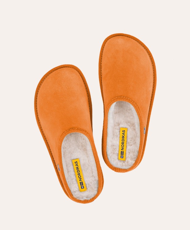 nordikas ZAPATILLAS DE CASA MUJER AFELPADO NARANJA Envío internacional gratuito