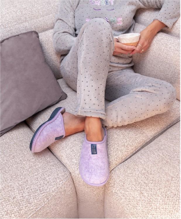 nordikas ZAPATILLAS DE CASA MUJER TIROL MALVA Última moda