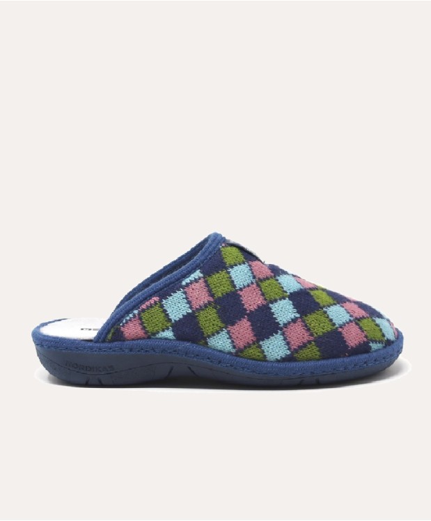 nordikas ZAPATILLAS DE CASA MUJER ARLEQUIN INDICO Gran oferta