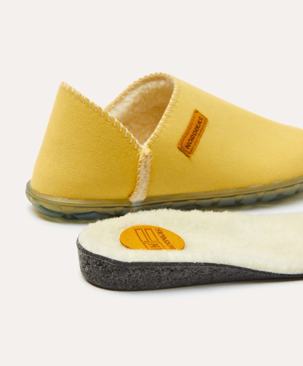nordikas ZAPATILLAS DE CASA MUJER ECO SUEDE YELLOW Descuento