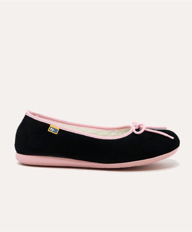 nordikas ZAPATILLAS DE CASA MUJER AFELPADO NEGRO Ahorra y exporta